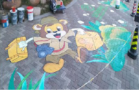 那坡夏季画地面彩绘会遇到的问题