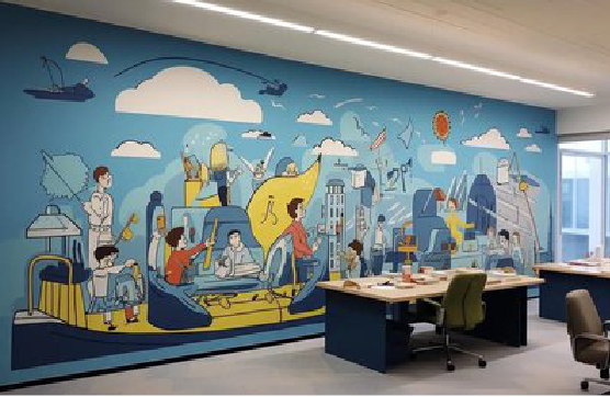 那坡办公室墙绘的特点。
